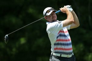 BETHESDA, MD - JUNE 26: Robert Garrigus plays a shot from the third tee during the third round of the Quicken Loans National at Congressional Country Club on June 26, 2016 in Bethesda, Maryland. (Photo by Matt Hazlett/Getty Images)