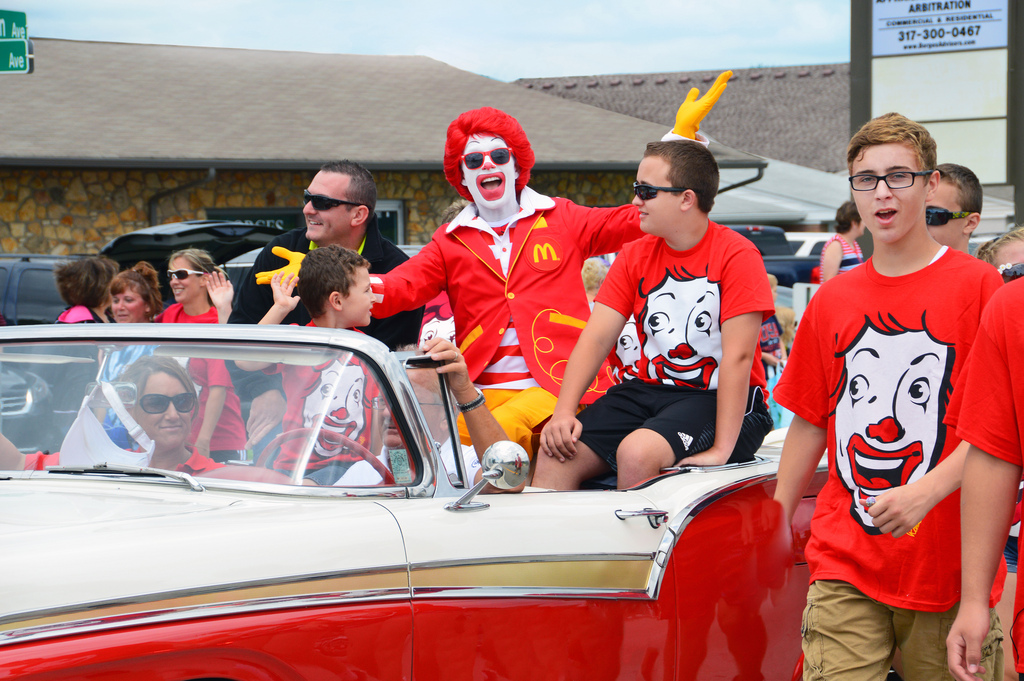 Greenwood Freedom Festival Parade Grand Marshall Ronald McDonald